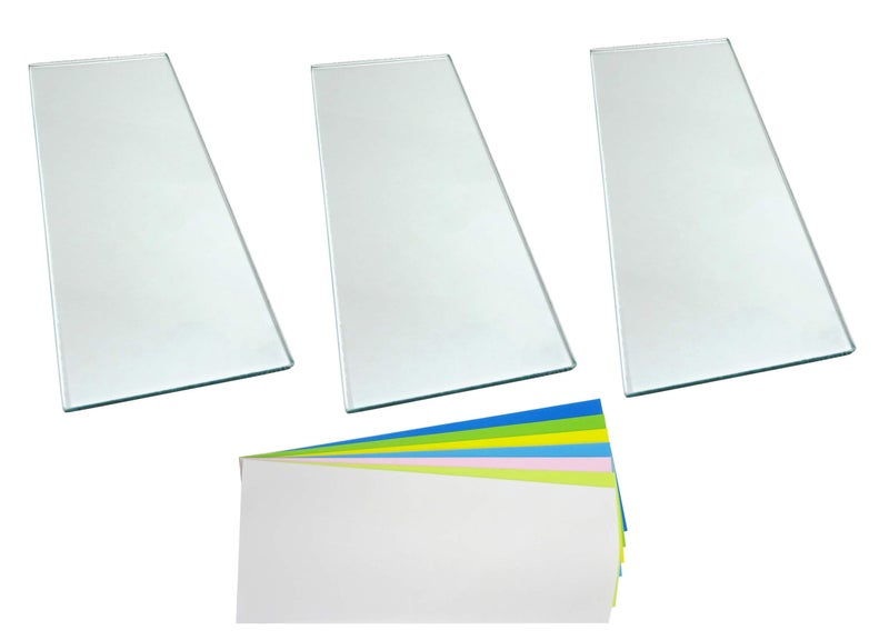 Taytools 279205 Three Sheets 5/16 x 5 x 12 Deal Flat Float Plate Glass with 7 Sheets Lapping Microfinishing Film 4-1/4 x 11 for Scary Sharp Sharpening System - Image 1